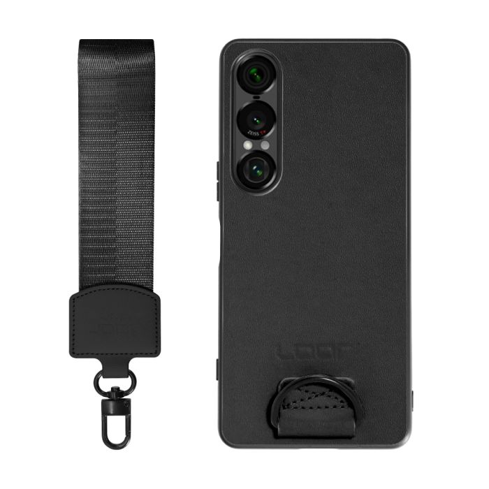 [ LOOF STRAP-SHELL (ショートVer.) ] Xperia 1 VII SO-51F スマホケース 背面 ケース カバー ハードケース ハンドストラップ  本革 [ Xperia 1 VII ]