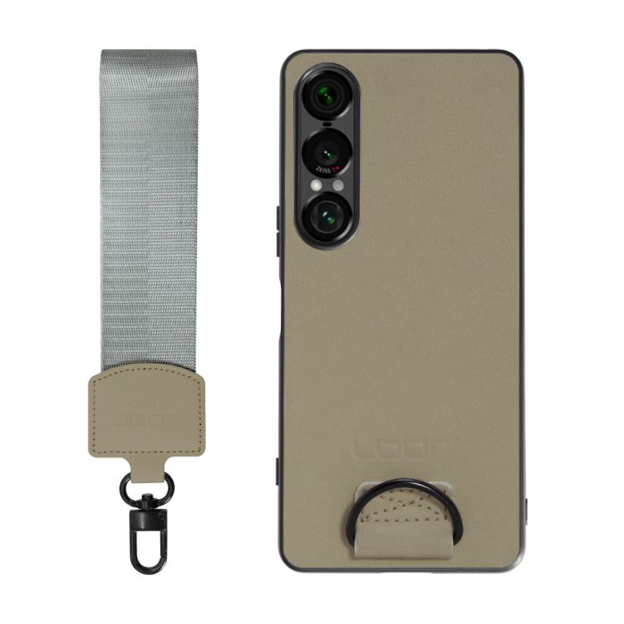 [ LOOF STRAP-SHELL (ショートVer.) ] Xperia 1 VII SO-51F スマホケース 背面 ケース カバー ハードケース ハンドストラップ  本革 [ Xperia 1 VII ]