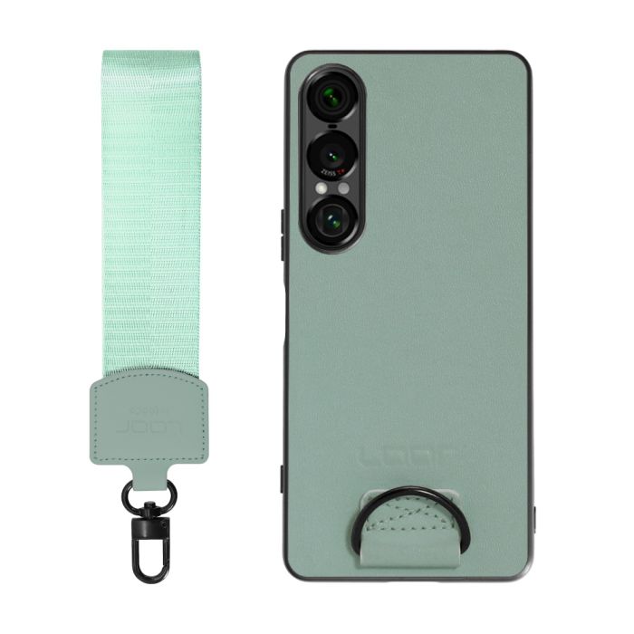 [ LOOF STRAP-SHELL (ショートVer.) ] Xperia 1 VII SO-51F スマホケース 背面 ケース カバー ハードケース ハンドストラップ  本革 [ Xperia 1 VII ]