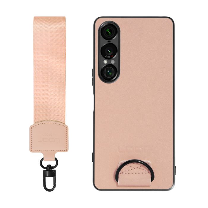 [ LOOF STRAP-SHELL (ショートVer.) ] Xperia 1 VII SO-51F スマホケース 背面 ケース カバー ハードケース ハンドストラップ  本革 [ Xperia 1 VII ]