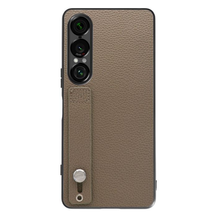 [ LOOF HOLD-SHELL ] Xperia 1 VII SO-51F スマホケース 背面 ケース カバー ハードケース 背面ベルト 本革 ストラップホール [ Xperia 1 VII ]