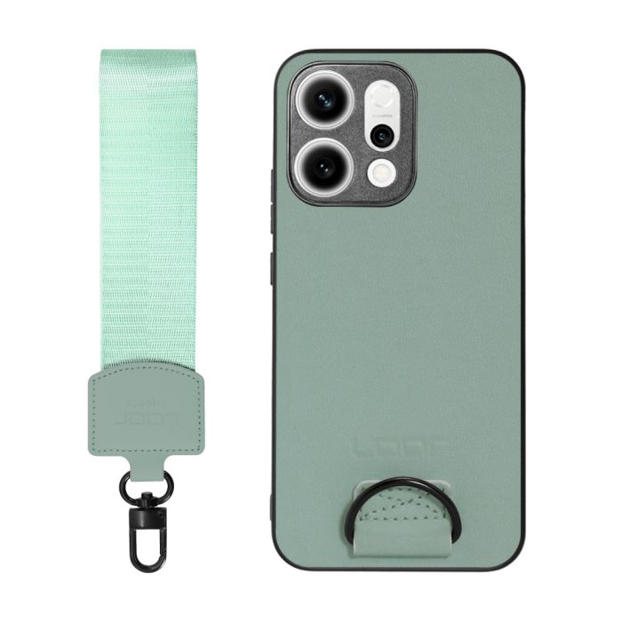 [ LOOF STRAP-SHELL (ショートVer.) ] OPPO Reno14 5G  スマホケース 背面 ケース カバー ハードケース ハンドストラップ  本革 [ OPPO Reno14 5G ]