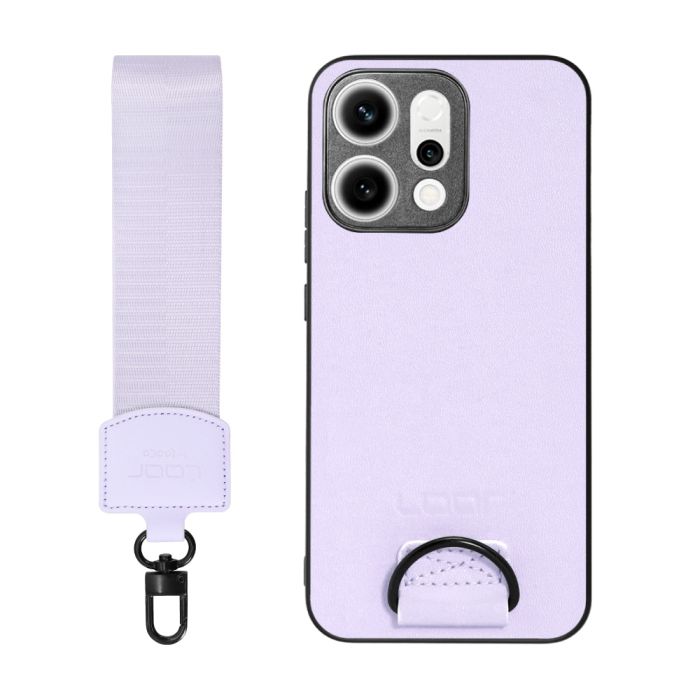 [ LOOF STRAP-SHELL (ショートVer.) ] OPPO Reno14 5G  スマホケース 背面 ケース カバー ハードケース ハンドストラップ  本革 [ OPPO Reno14 5G ]
