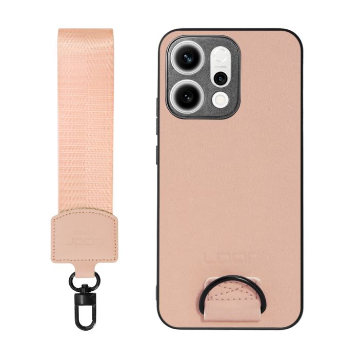 [ LOOF STRAP-SHELL (ショートVer.) ] OPPO Reno14 5G  スマホケース 背面 ケース カバー ハードケース ハンドストラップ  本革 [ OPPO Reno14 5G ]
