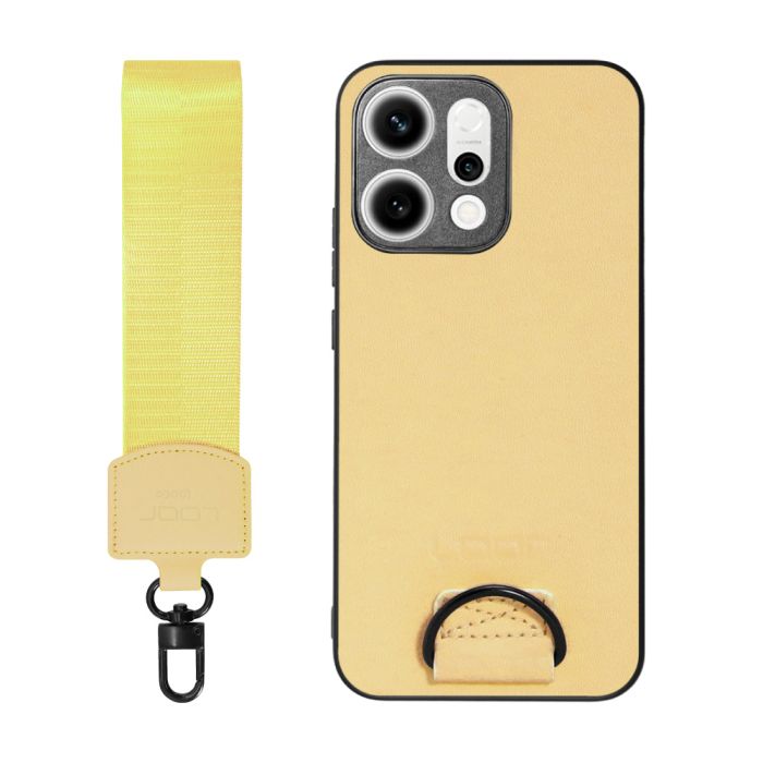 [ LOOF STRAP-SHELL (ショートVer.) ] OPPO Reno14 5G  スマホケース 背面 ケース カバー ハードケース ハンドストラップ  本革 [ OPPO Reno14 5G ]