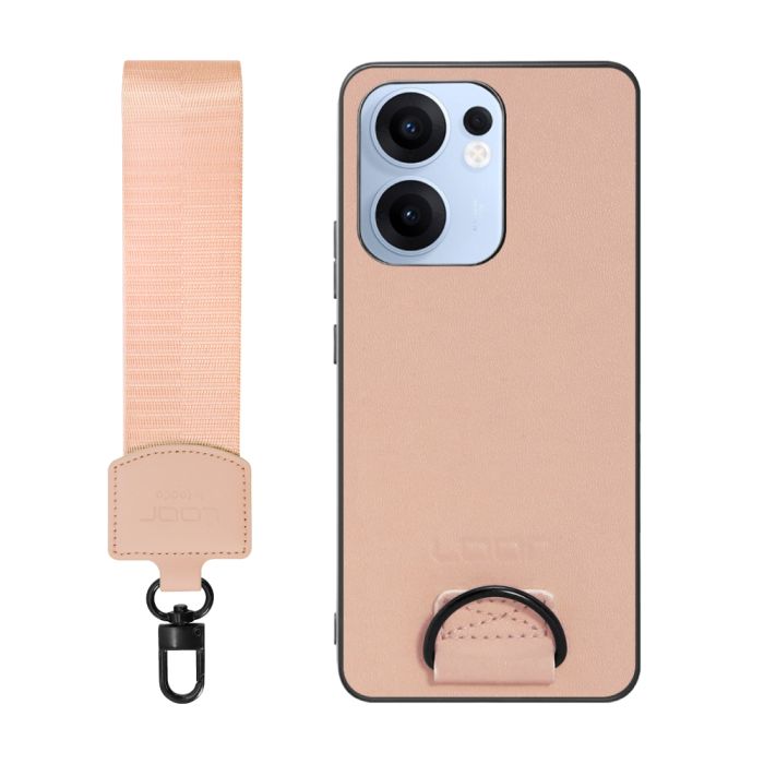 [ LOOF STRAP-SHELL (ショートVer.) ] OPPO Reno13 A  スマホケース 背面 ケース カバー ハードケース ハンドストラップ  本革 [ OPPO Reno13 A ]