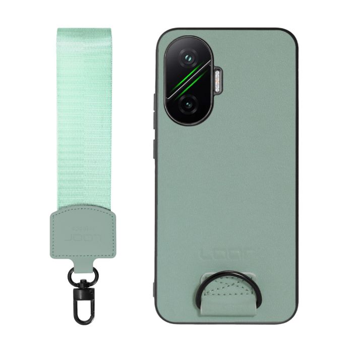 [ LOOF STRAP-SHELL (ショートVer.) ] POCO F7 Xiaomi シャオミ スマホケース 背面 ケース カバー ハードケース ハンドストラップ  本革 [ POCO F7 ]