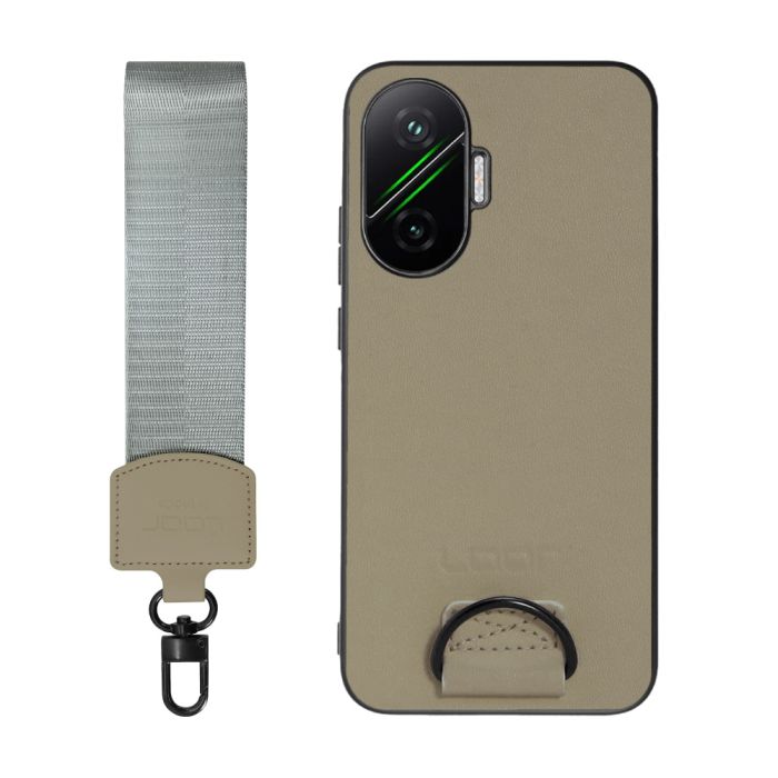 [ LOOF STRAP-SHELL (ショートVer.) ] POCO F7 Xiaomi シャオミ スマホケース 背面 ケース カバー ハードケース ハンドストラップ  本革 [ POCO F7 ]