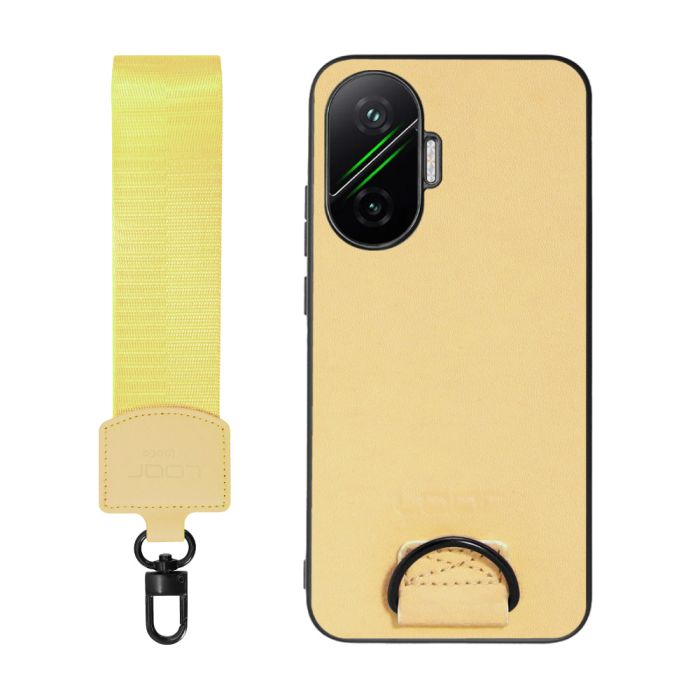 [ LOOF STRAP-SHELL (ショートVer.) ] POCO F7 Xiaomi シャオミ スマホケース 背面 ケース カバー ハードケース ハンドストラップ  本革 [ POCO F7 ]