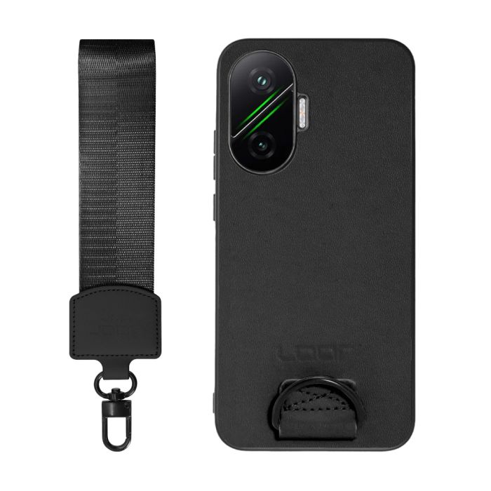 [ LOOF STRAP-SHELL (ショートVer.) ] POCO F7 Xiaomi シャオミ スマホケース 背面 ケース カバー ハードケース ハンドストラップ  本革 [ POCO F7 ]