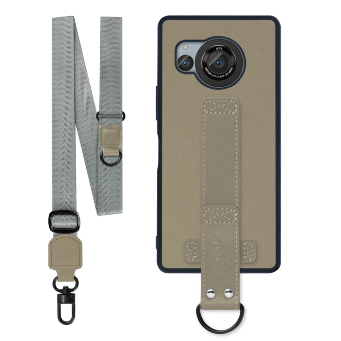 [ LOOF STRAP-SHELL (ロング+ Ver.) ] AQUOS R8 SH-52D AQUOSR8 スマホケース 背面 ケース カバー ハードケース ショルダーベルト  本革 [ AQUOS R8 ]