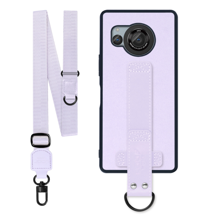 [ LOOF STRAP-SHELL (ロング+ Ver.) ] AQUOS R8 SH-52D AQUOSR8 スマホケース 背面 ケース カバー ハードケース ショルダーベルト  本革 [ AQUOS R8 ]
