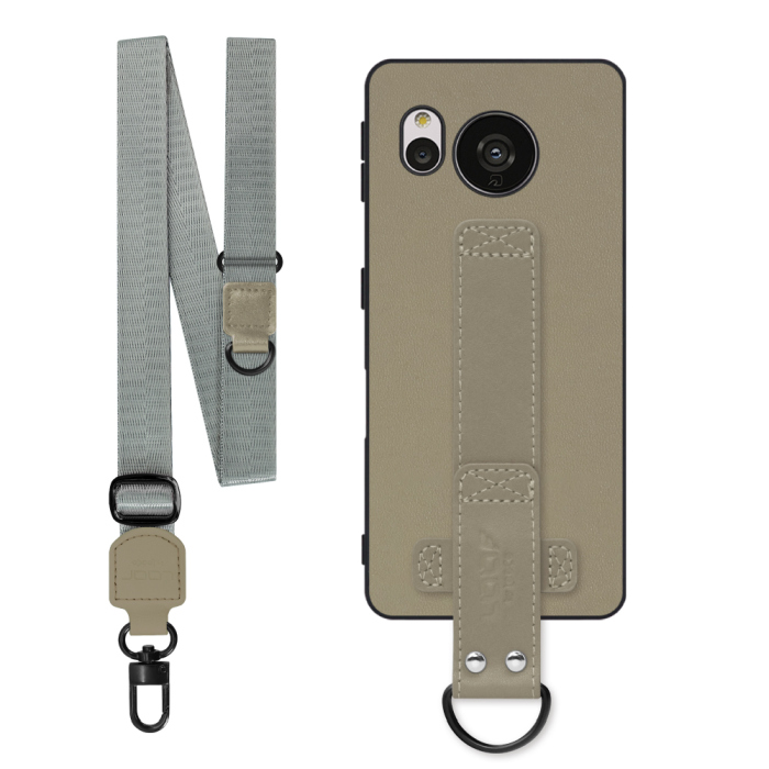 [ LOOF STRAP-SHELL (ロング+ Ver.) ] AQUOS sense7 sense 7 スマホケース 背面 ケース カバー ハードケース ショルダーベルト  本革 [ AQUOS sense7 ]