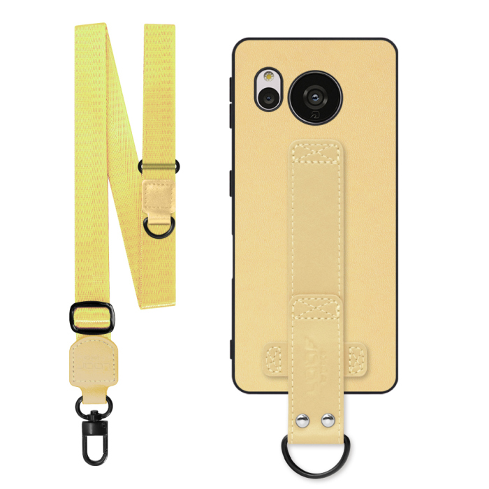 [ LOOF STRAP-SHELL (ロング+ Ver.) ] AQUOS sense7 sense 7 スマホケース 背面 ケース カバー ハードケース ショルダーベルト  本革 [ AQUOS sense7 ]