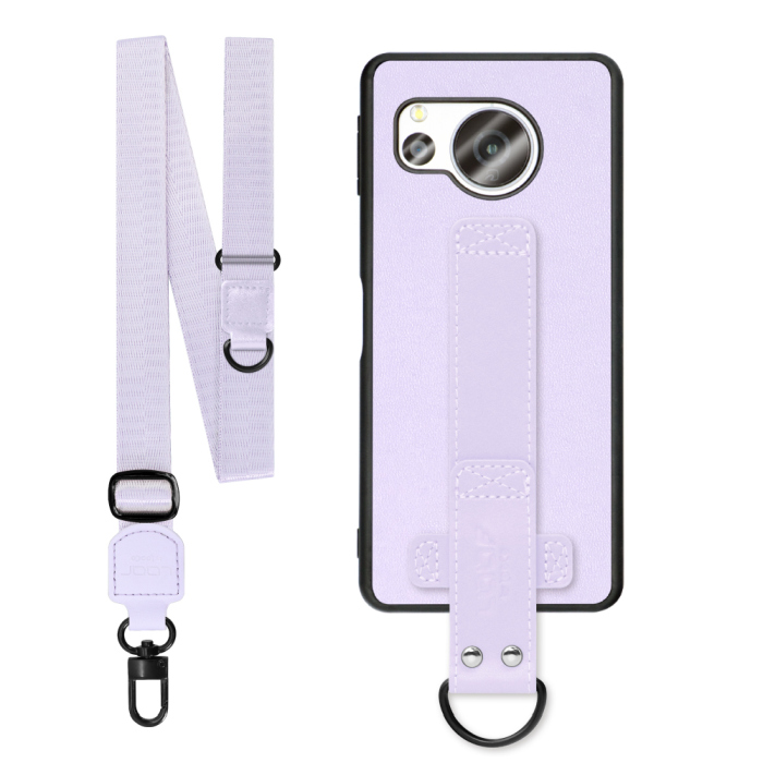 [ LOOF STRAP-SHELL (ロング+ Ver.) ] AQUOS sense8 SH-54D / SHG11 sense 8 スマホケース 背面 ケース カバー ハードケース ショルダーベルト  本革 [ AQUOS sense8 ]