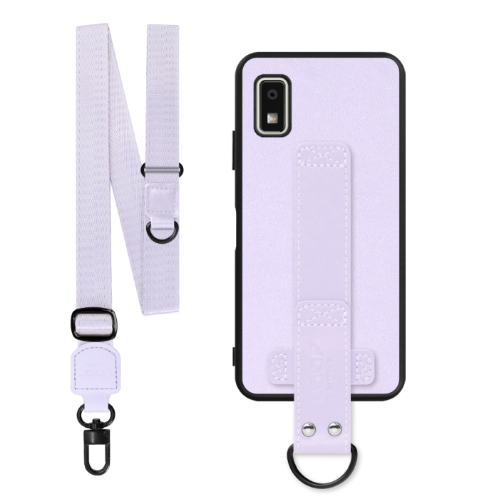 [ LOOF STRAP-SHELL (ロング+ Ver.) ] AQUOS wish3 SH-53D / A303SH / A302SH  スマホケース 背面 ケース カバー ハードケース ショルダーベルト  本革 [ AQUOS wish3 ]