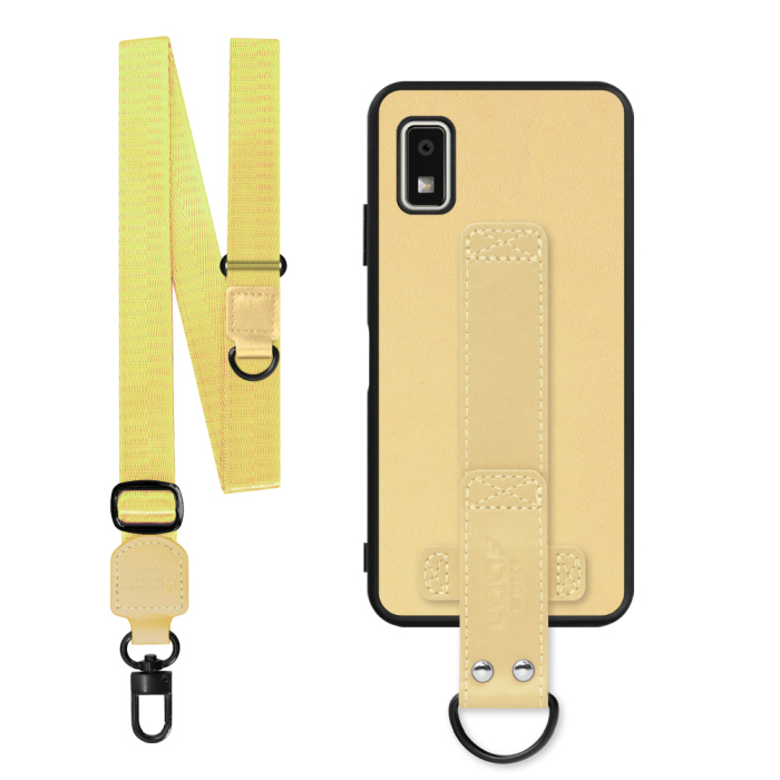 [ LOOF STRAP-SHELL (ロング+ Ver.) ] AQUOS wish3 SH-53D / A303SH / A302SH  スマホケース 背面 ケース カバー ハードケース ショルダーベルト  本革 [ AQUOS wish3 ]