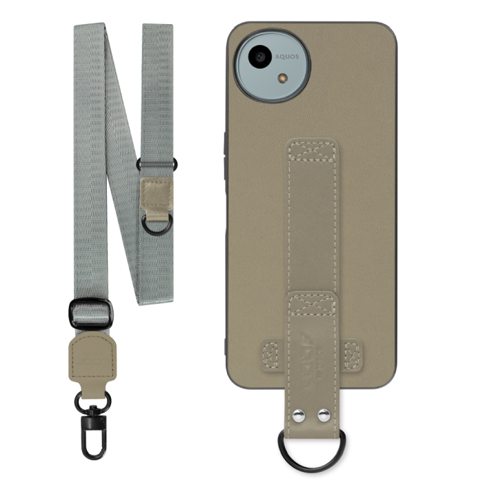 [ LOOF STRAP-SHELL (ロング+ Ver.) ] AQUOS wish4 SH-52E スマホケース 背面 ケース カバー ハードケース ショルダーベルト  本革 [ AQUOS wish4 ]