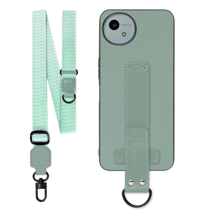 [ LOOF STRAP-SHELL (ロング+ Ver.) ] AQUOS wish4 SH-52E スマホケース 背面 ケース カバー ハードケース ショルダーベルト  本革 [ AQUOS wish4 ]