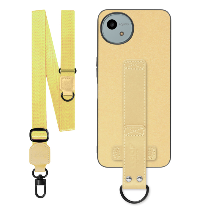 [ LOOF STRAP-SHELL (ロング+ Ver.) ] AQUOS wish4 SH-52E スマホケース 背面 ケース カバー ハードケース ショルダーベルト  本革 [ AQUOS wish4 ]