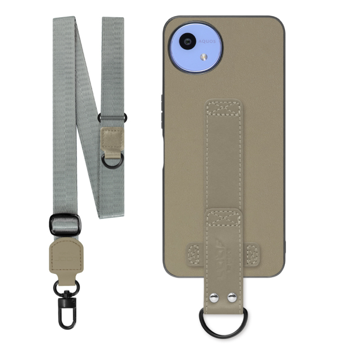 [ LOOF STRAP-SHELL (ロング+ Ver.) ] AQUOS wish5 アクオス SH-52F スマホケース 背面 ケース カバー ハードケース ショルダーベルト  本革 [ AQUOS wish5 ]