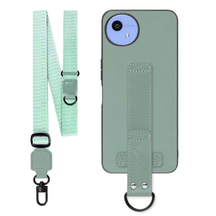 [ LOOF STRAP-SHELL (ロング+ Ver.) ] AQUOS wish5 アクオス SH-52F スマホケース 背面 ケース カバー ハードケース ショルダーベルト  本革 [ AQUOS wish5 ]