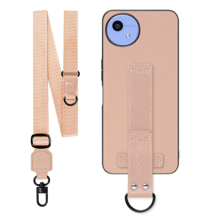 [ LOOF STRAP-SHELL (ロング+ Ver.) ] AQUOS wish5 アクオス SH-52F スマホケース 背面 ケース カバー ハードケース ショルダーベルト  本革 [ AQUOS wish5 ]