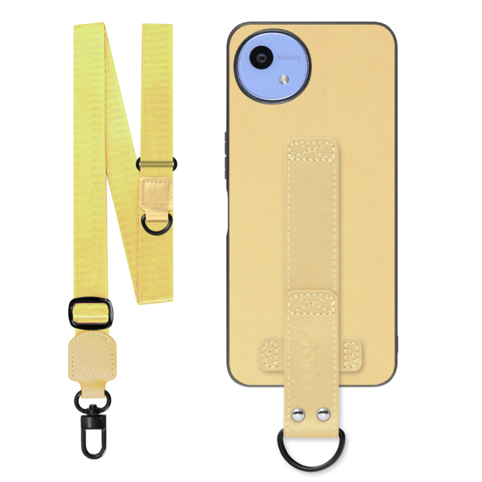 [ LOOF STRAP-SHELL (ロング+ Ver.) ] AQUOS wish5 アクオス SH-52F スマホケース 背面 ケース カバー ハードケース ショルダーベルト  本革 [ AQUOS wish5 ]