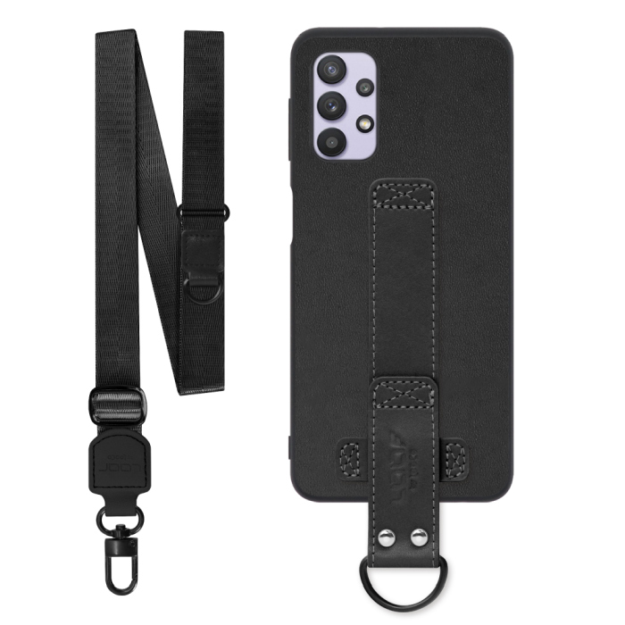 [ LOOF STRAP-SHELL (ロング+ Ver.) ] Galaxy A32 5G SCG08 a325g スマホケース 背面 ケース カバー ハードケース ショルダーベルト  本革 [ Galaxy A32 5G ]