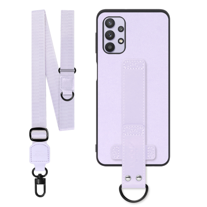 [ LOOF STRAP-SHELL (ロング+ Ver.) ] Galaxy A32 5G SCG08 a325g スマホケース 背面 ケース カバー ハードケース ショルダーベルト  本革 [ Galaxy A32 5G ]