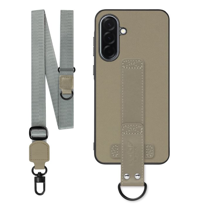[ LOOF STRAP-SHELL (ロング+ Ver.) ] Galaxy A36 5G SC-54F スマホケース 背面 ケース カバー ハードケース ショルダーベルト  本革 [ Galaxy A36 5G ]