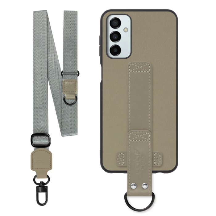 [ LOOF STRAP-SHELL (ロング+ Ver.) ] Galaxy M23 5G m235g スマホケース 背面 ケース カバー ハードケース ショルダーベルト  本革 [ Galaxy M23 5G ]