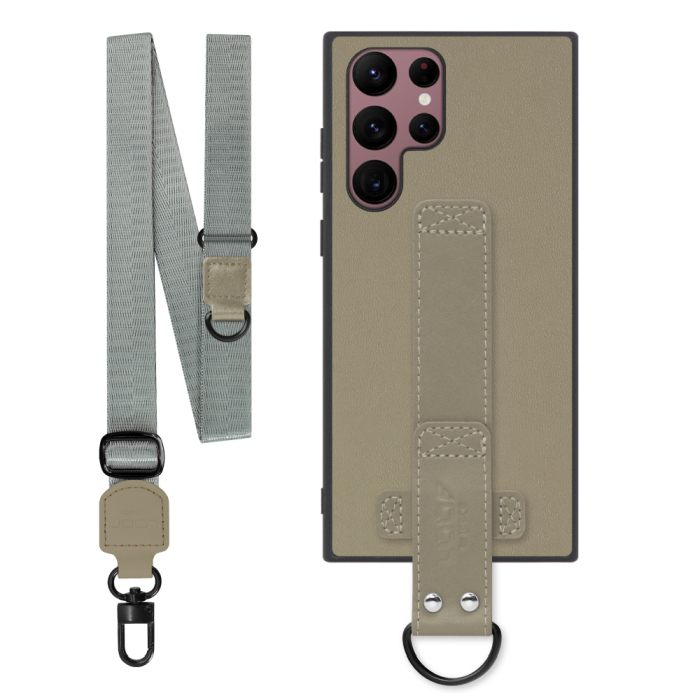 [ LOOF STRAP-SHELL (ロング+ Ver.) ] Galaxy S22 Ultra SC-52C / SCG14 s22ultra スマホケース 背面 ケース カバー ハードケース ショルダーベルト  本革 [ Galaxy S22 Ultra ]