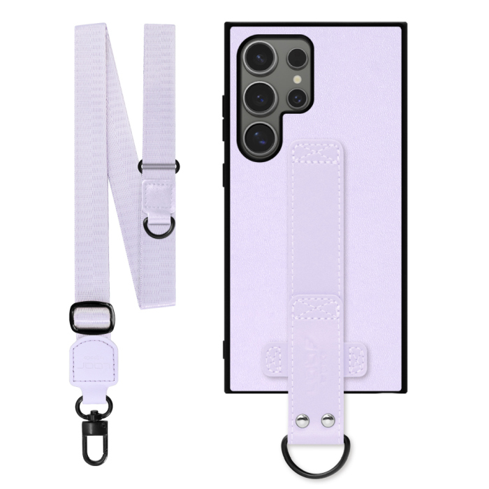 [ LOOF STRAP-SHELL (ロング+ Ver.) ] Galaxy S24 Ultra s24ultra スマホケース 背面 ケース カバー ハードケース ショルダーベルト  本革 [ Galaxy S24 Ultra ]