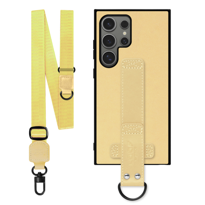 [ LOOF STRAP-SHELL (ロング+ Ver.) ] Galaxy S24 Ultra s24ultra スマホケース 背面 ケース カバー ハードケース ショルダーベルト  本革 [ Galaxy S24 Ultra ]