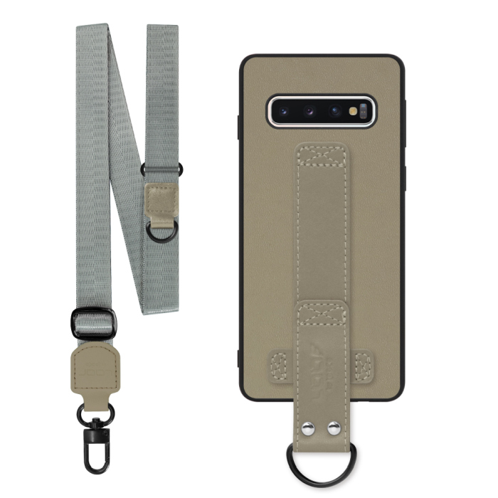 [ LOOF STRAP-SHELL (ロング+ Ver.) ] Galaxy S10 SC-03L / SCV41 galaxys10 スマホケース 背面 ケース カバー ハードケース ショルダーベルト  本革 [ Galaxy S10 ]