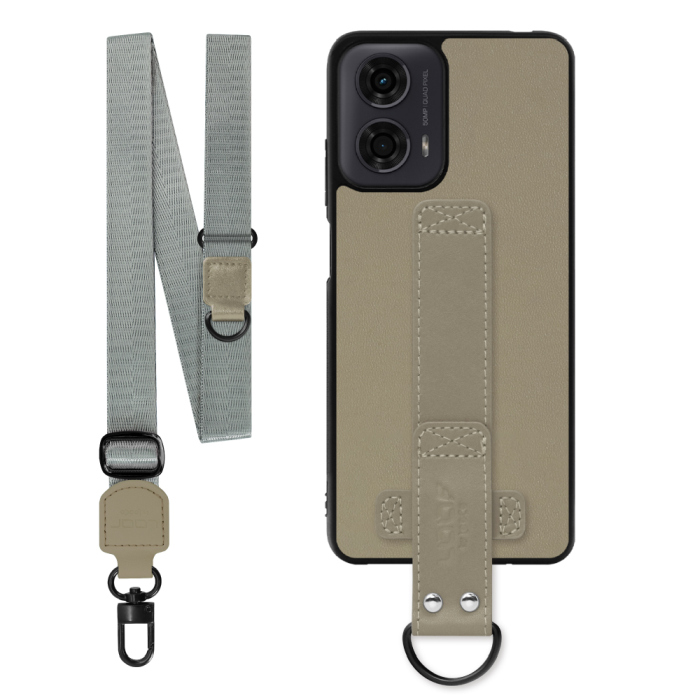 [ LOOF STRAP-SHELL (ロング+ Ver.) ] moto g24 motorola g24 スマホケース 背面 ケース カバー ハードケース ショルダーベルト  本革 [ moto g24 ]