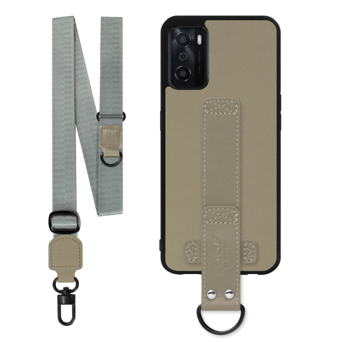 [ LOOF STRAP-SHELL (ロング+ Ver.) ] OPPO A55s 5G CPH2309 / A102OP a55s5g スマホケース 背面 ケース カバー ハードケース ショルダーベルト  本革 [ OPPO A55s 5G ]