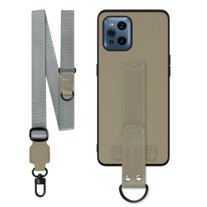 [ LOOF STRAP-SHELL (ロング+ Ver.) ] OPPO Find X3 Pro OPG03 findx3pro x3pro findx3 スマホケース 背面 ケース カバー ハードケース ショルダーベルト  本革 [ OPPO Find X3 Pro ]