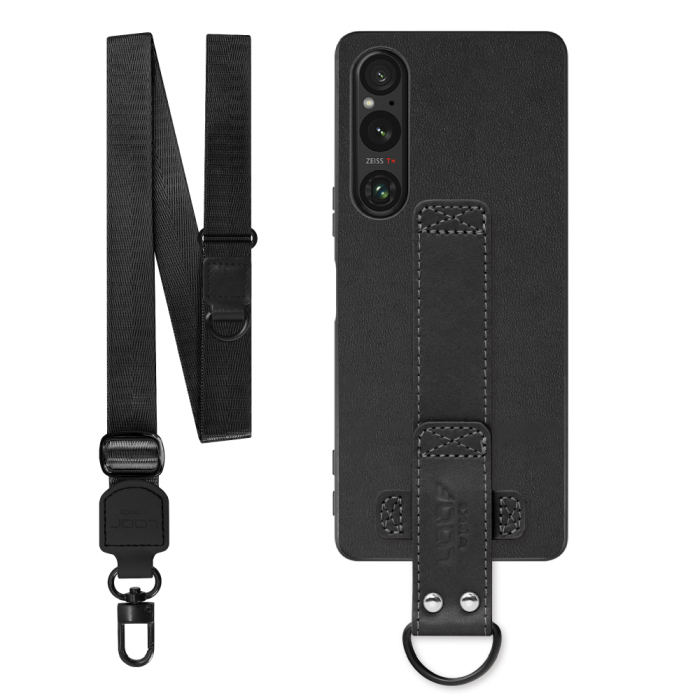 [ LOOF STRAP-SHELL (ロング+ Ver.) ] Xperia 1 V 1V xperia1V スマホケース 背面 ケース カバー ハードケース ショルダーベルト  本革 [ Xperia 1 V ]