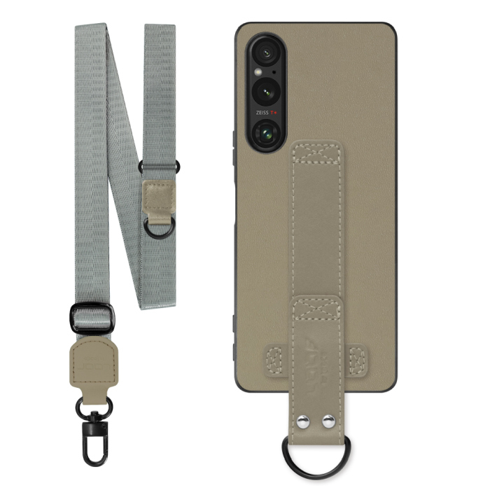 [ LOOF STRAP-SHELL (ロング+ Ver.) ] Xperia 1 V 1V xperia1V スマホケース 背面 ケース カバー ハードケース ショルダーベルト  本革 [ Xperia 1 V ]