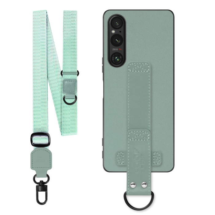 [ LOOF STRAP-SHELL (ロング+ Ver.) ] Xperia 1 V 1V xperia1V スマホケース 背面 ケース カバー ハードケース ショルダーベルト  本革 [ Xperia 1 V ]