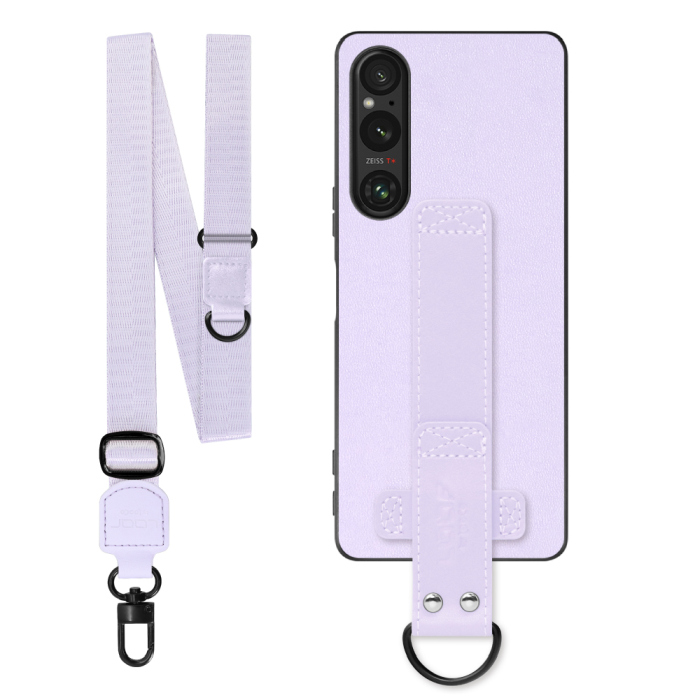 [ LOOF STRAP-SHELL (ロング+ Ver.) ] Xperia 1 V 1V xperia1V スマホケース 背面 ケース カバー ハードケース ショルダーベルト  本革 [ Xperia 1 V ]