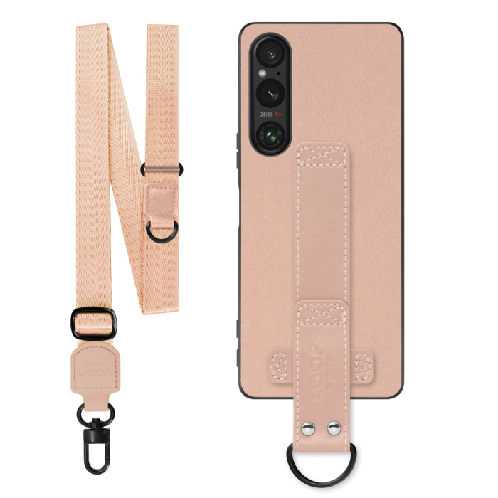 [ LOOF STRAP-SHELL (ロング+ Ver.) ] Xperia 1 V 1V xperia1V スマホケース 背面 ケース カバー ハードケース ショルダーベルト  本革 [ Xperia 1 V ]
