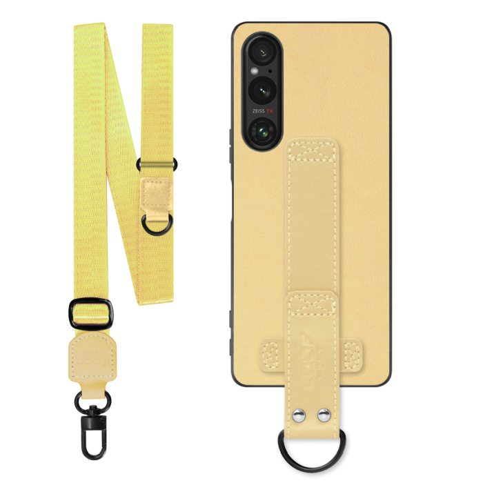 [ LOOF STRAP-SHELL (ロング+ Ver.) ] Xperia 1 V 1V xperia1V スマホケース 背面 ケース カバー ハードケース ショルダーベルト  本革 [ Xperia 1 V ]