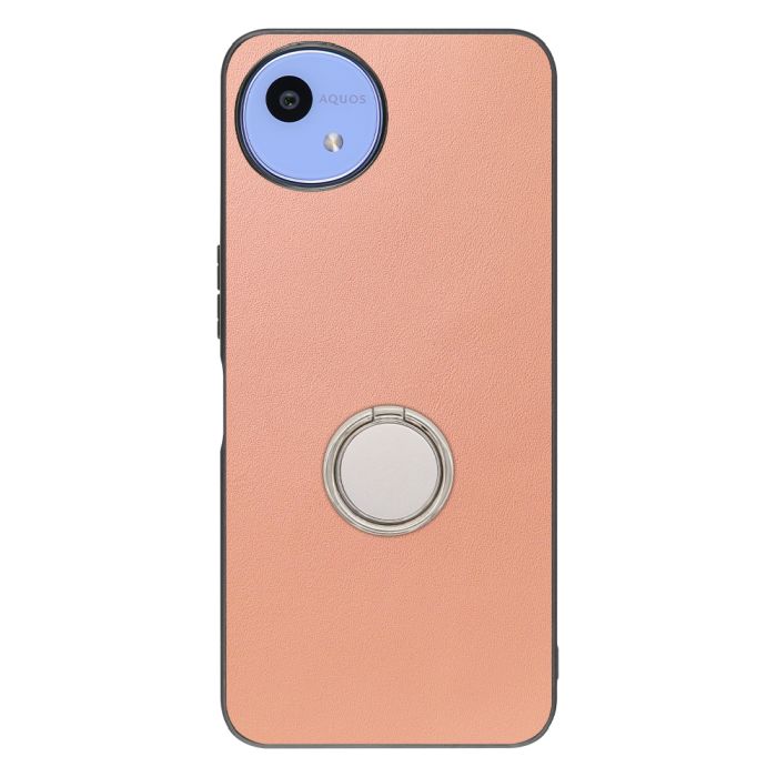 [ LOOF RING-SHELL (シンプル Ver.) ] AQUOS wish5 アクオス SH-52F スマホケース 背面 ケース カバー ハードケース スマホリング リング付き 本革 ストラップホール [ AQUOS wish5 ]