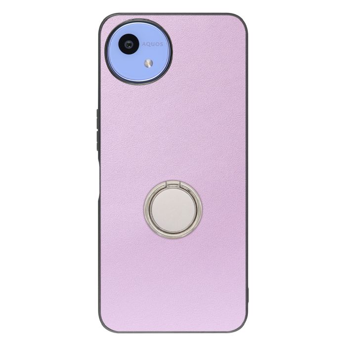[ LOOF RING-SHELL (シンプル Ver.) ] AQUOS wish5 アクオス SH-52F スマホケース 背面 ケース カバー ハードケース スマホリング リング付き 本革 ストラップホール [ AQUOS wish5 ]