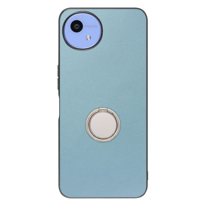 [ LOOF RING-SHELL (シンプル Ver.) ] AQUOS wish5 アクオス SH-52F スマホケース 背面 ケース カバー ハードケース スマホリング リング付き 本革 ストラップホール [ AQUOS wish5 ]