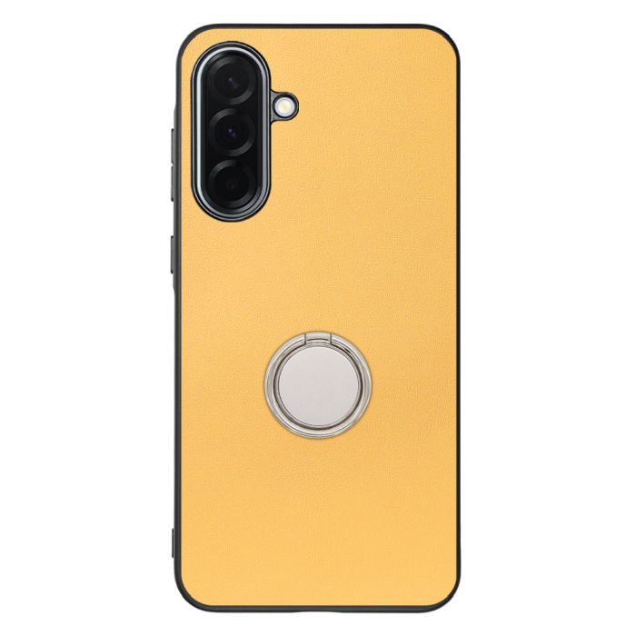 [ LOOF RING-SHELL (シンプル Ver.) ] Galaxy A36 5G SC-54F スマホケース 背面 ケース カバー ハードケース スマホリング リング付き 本革 ストラップホール [ Galaxy A36 5G ]