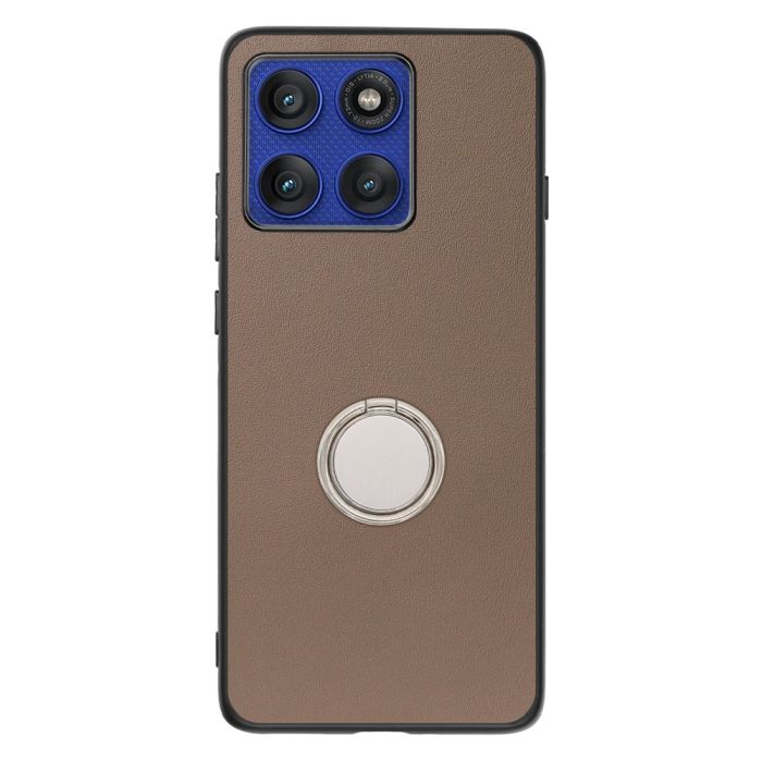 [ LOOF RING-SHELL (シンプル Ver.) ] motorola edge 60 pro / 60s pro  スマホケース 背面 ケース カバー ハードケース スマホリング リング付き 本革 ストラップホール [ motorola edge 60 pro / 60s pro ]